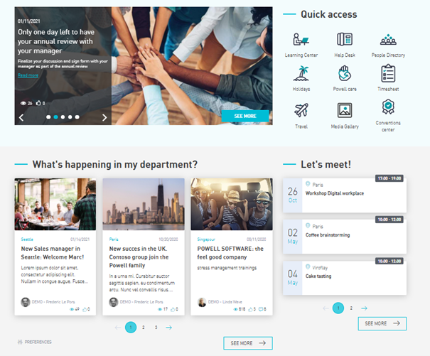 Search web part Powell Intranet
