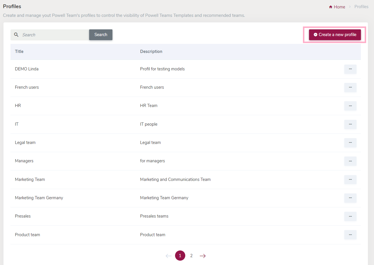 Profiles Help Center Powell Software